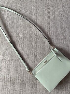 kate spade Pale Mint Leather Crossbody with Gold Logo